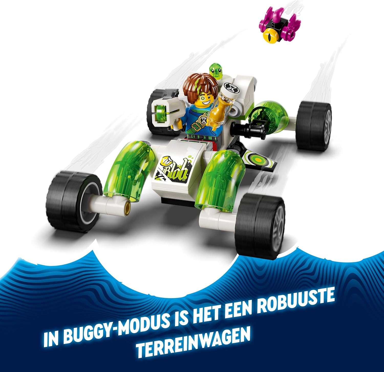 LEGO DREAMZzz Mateo’s Off-Road Car Toy, Vehicle Model Set for Kids, Boys & Girls to Build a Dune Buggy or Helicopter, Includes Mateo a Minifigure plus Z-Blob, Collectible Building Toys 71471