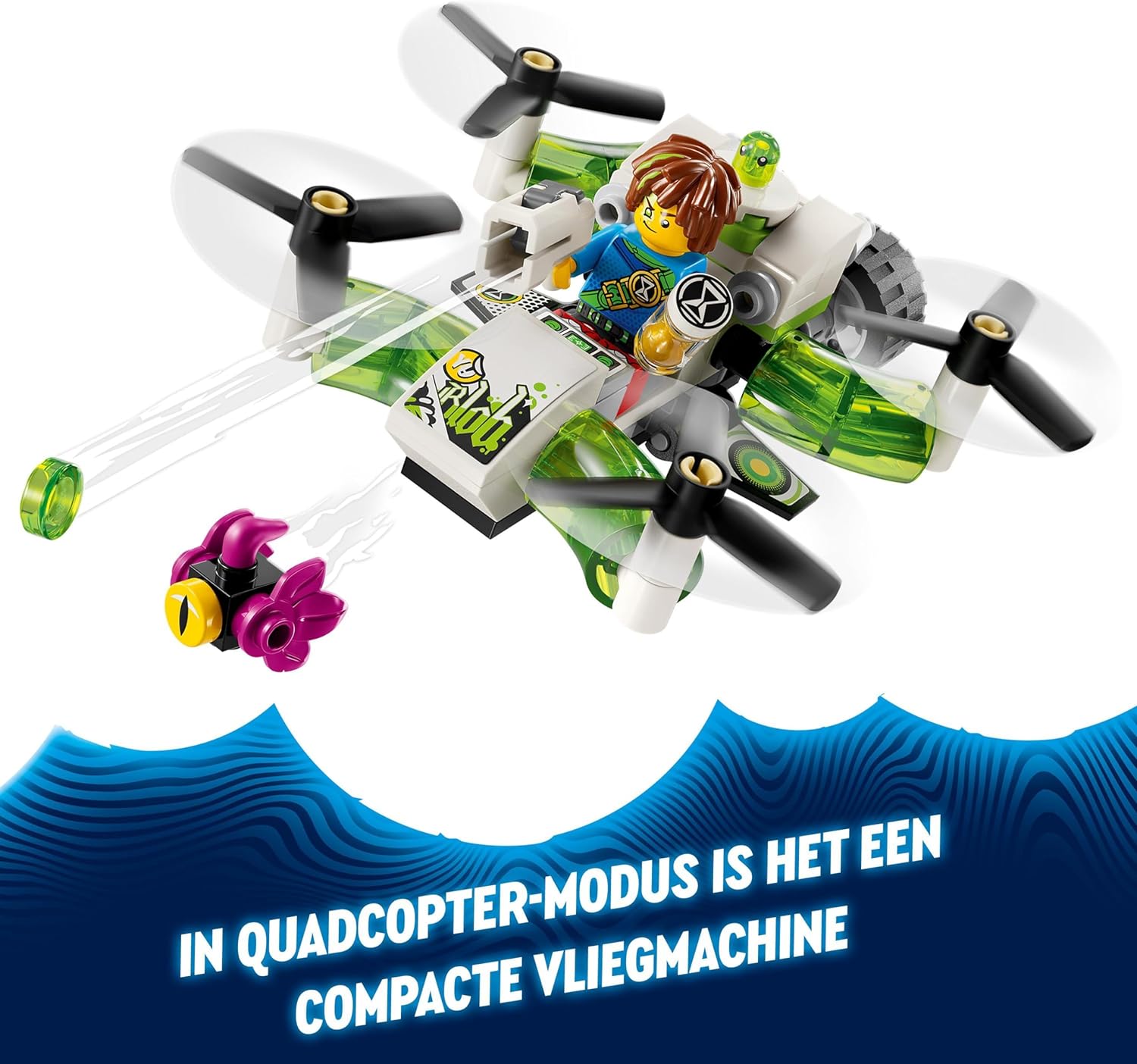 LEGO DREAMZzz Mateo’s Off-Road Car Toy, Vehicle Model Set for Kids, Boys & Girls to Build a Dune Buggy or Helicopter, Includes Mateo a Minifigure plus Z-Blob, Collectible Building Toys 71471