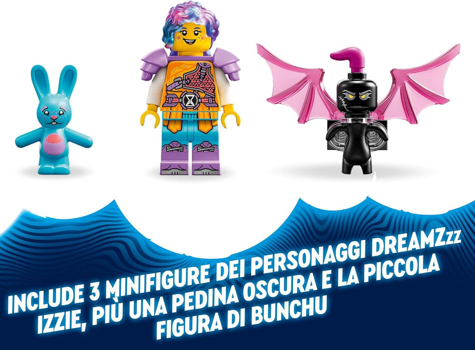 LEGO DREAMZzz 2-in-1 Izzies Narwal-Heißluftballon, Meerestiere-Spielzeug, Rette Bunchu vor einem Albgnom, wandlungsfähiges Wal-Spielzeug für Kinder, Geschenk für Mädchen und Jungs ab 7 Jahren 71472