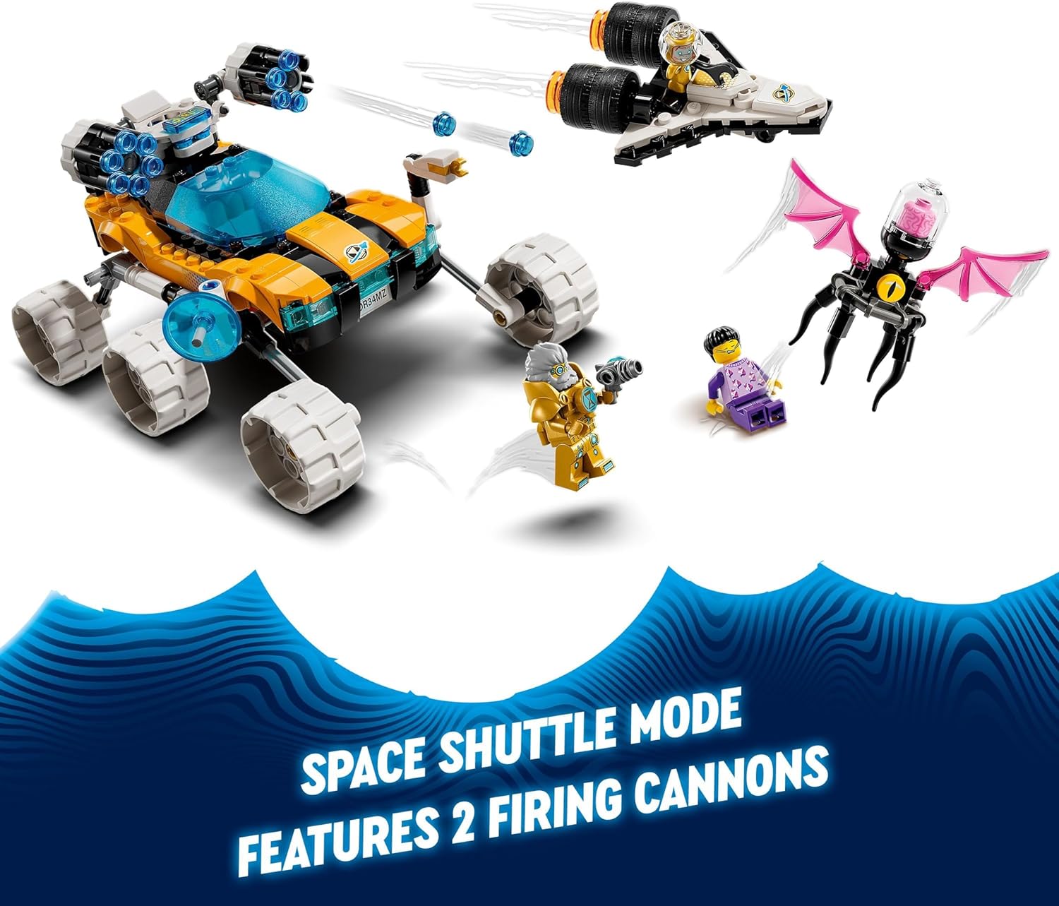 LEGO DREAMZzz 2-in-1 Der Weltraumbuggy von Mr. Oz, Set mit Spielzeug-Auto oder Space Shuttle, inklusive Minifiguren Mr. Oz, Albert und Jayden, Weltraum-Geschenk für Kinder ab 8 Jahren 71475