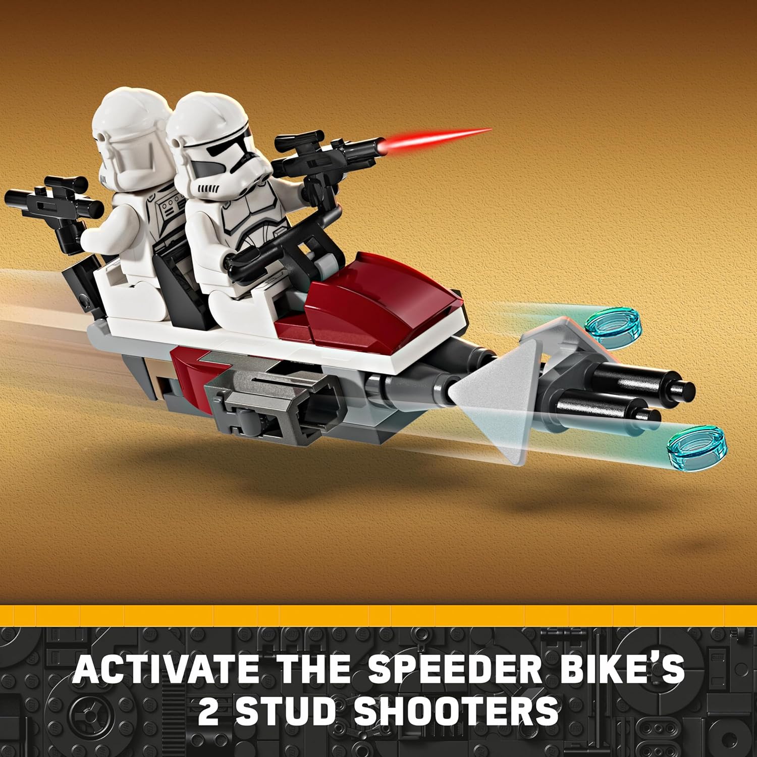 LEGO Star Wars Clone Trooper & Battle Droid Battle Pack Building Toys for Kids with Speeder Bike Vehicle, 4 Minifigures and 5 Figures, Gifts for Boys and Girls Aged 7 Plus Years Old 75372