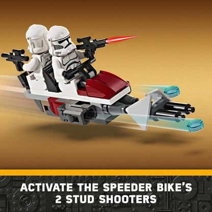 LEGO Star Wars Clone Trooper & Battle Droid Battle Pack Building Toys for Kids with Speeder Bike Vehicle, 4 Minifigures and 5 Figures, Gifts for Boys and Girls Aged 7 Plus Years Old 75372