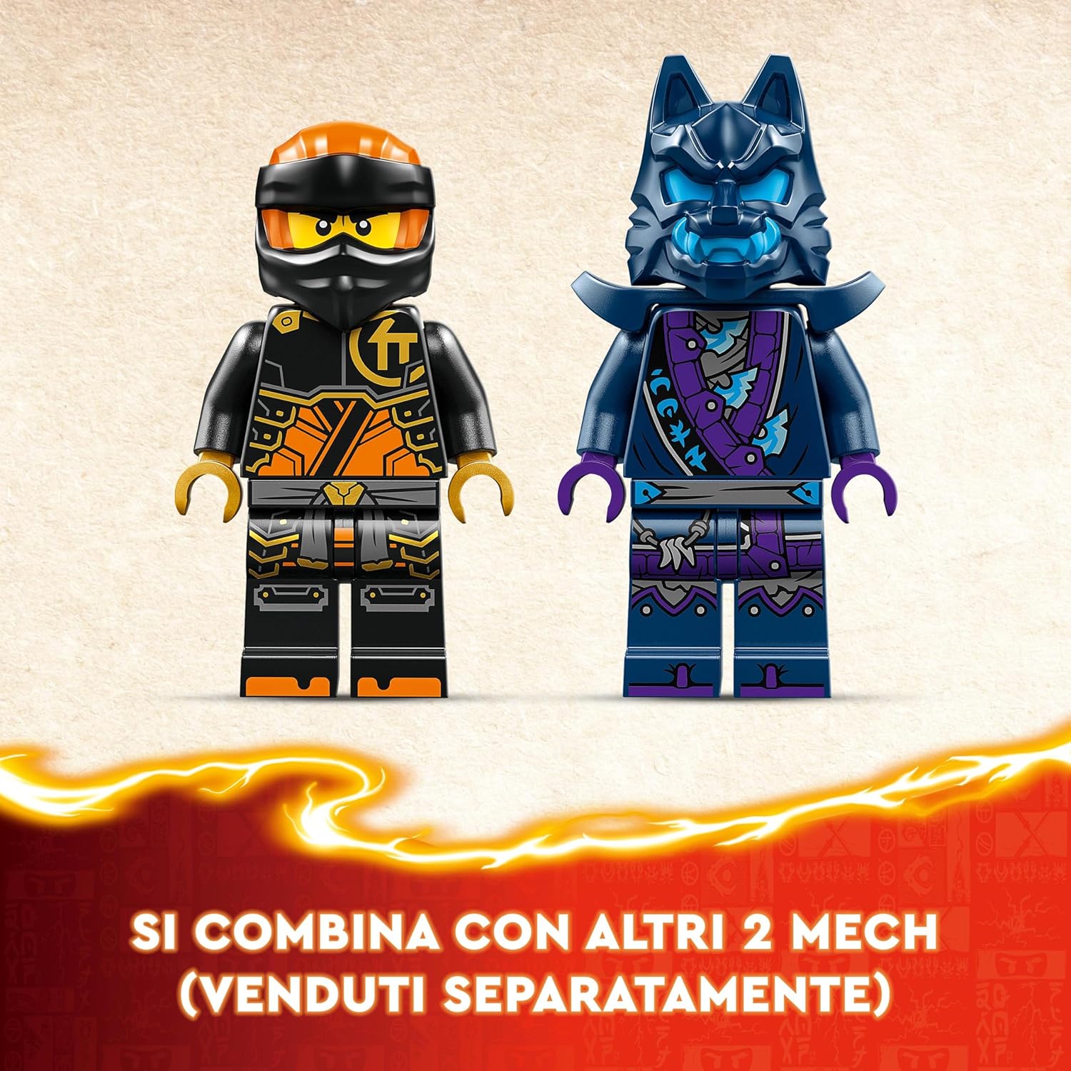 LEGO NINJAGO Cole’s Elemental Earth Mech, Action Figure Toy, Dragons Rising Building Set with Ninja Character Cole Minifigure, Gift for 7 Plus Year Old Boys, Girls & Kids 71806