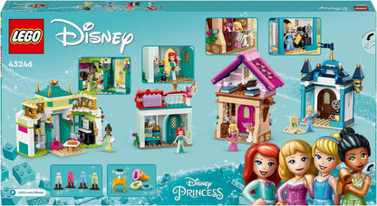 LEGO Disney Princess l'Avventura al Mercato Principesse Disney, Piccola Città da Costruire, Giochi per Bambine e Bambini da 6 Anni con Mappa del Tesoro e 4 Mini Bamboline, Regalo di Compleanno 43246
