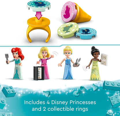 LEGO Disney Princess l'Avventura al Mercato Principesse Disney, Piccola Città da Costruire, Giochi per Bambine e Bambini da 6 Anni con Mappa del Tesoro e 4 Mini Bamboline, Regalo di Compleanno 43246