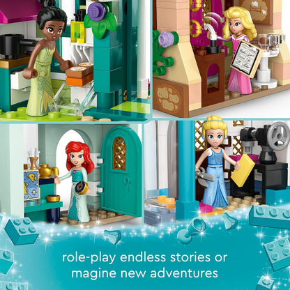 LEGO Disney Princess l'Avventura al Mercato Principesse Disney, Piccola Città da Costruire, Giochi per Bambine e Bambini da 6 Anni con Mappa del Tesoro e 4 Mini Bamboline, Regalo di Compleanno 43246