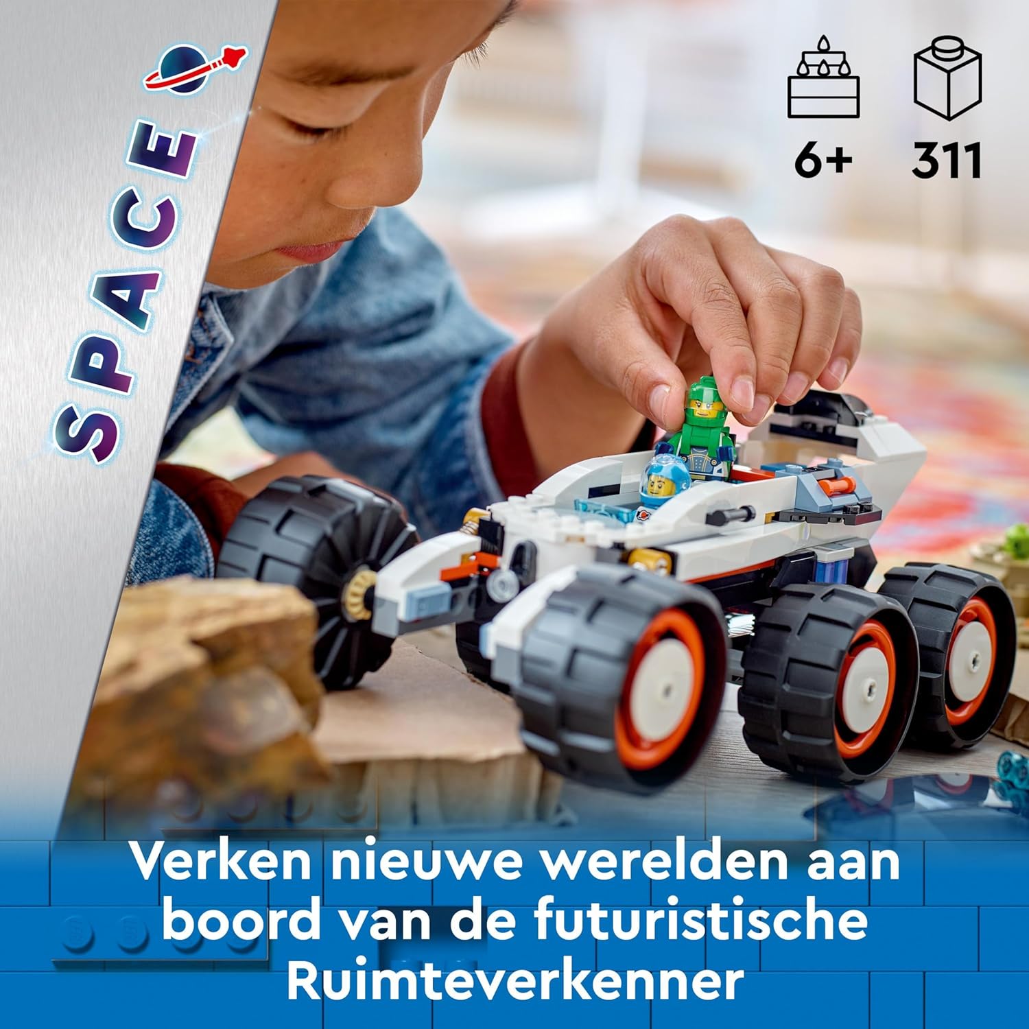 LEGO City Space Explorer Rover and Alien Life Building Toys Set for 6 Plus Year Old Boys, Girls & Kids with Astronaut Minifigures, Toy Robot and Alien Figures for Imaginative Play, Birthday Gift 60431
