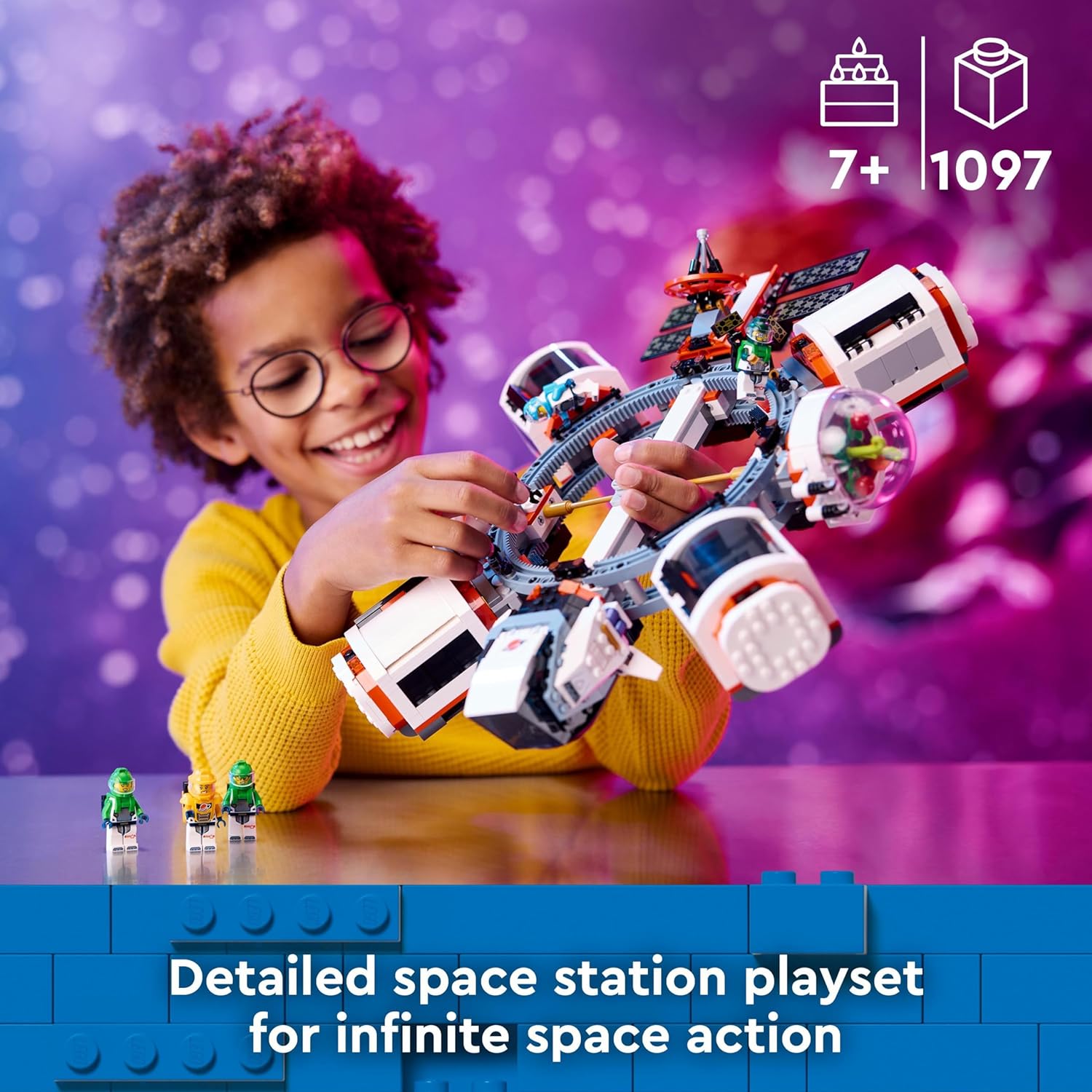 LEGO City Modular Space Station Toy for 7 Plus Year Old Boys, Girls & Kids, Science Exploration Playset with a Space Shuttle and 6 Astronaut Minifigures Birthday Gift for Lovers of Spaceships 60433