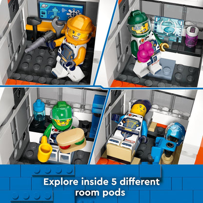 LEGO City Modular Space Station Toy for 7 Plus Year Old Boys, Girls & Kids, Science Exploration Playset with a Space Shuttle and 6 Astronaut Minifigures Birthday Gift for Lovers of Spaceships 60433