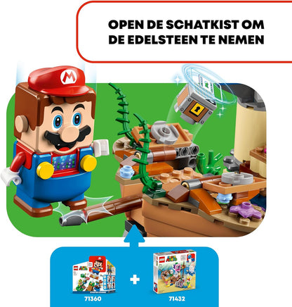 LEGO Super Mario Dorrie's Sunken Shipwreck Adventure Expansion Set, Collectible Toy for 7 Plus Year Old Boys, Girls & Kids with Cheep Cheep and Blooper Gaming character Figures, Gift for Gamers 71432