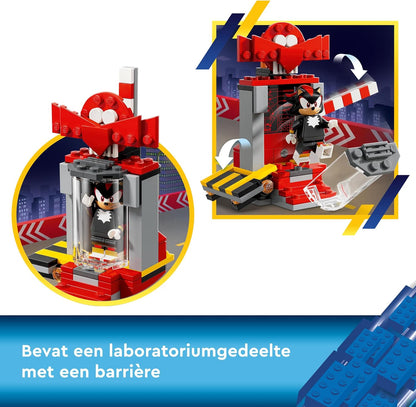 LEGO Sonic the Hedgehog Shadow the Hedgehog Escape, Motorbike Toy for Kids, Boys & Girls aged 8 Plus with Buildable Lab, Badnik Rhinobot & Clucky Video Game Character Figures, Gifts for Gamers 76995
