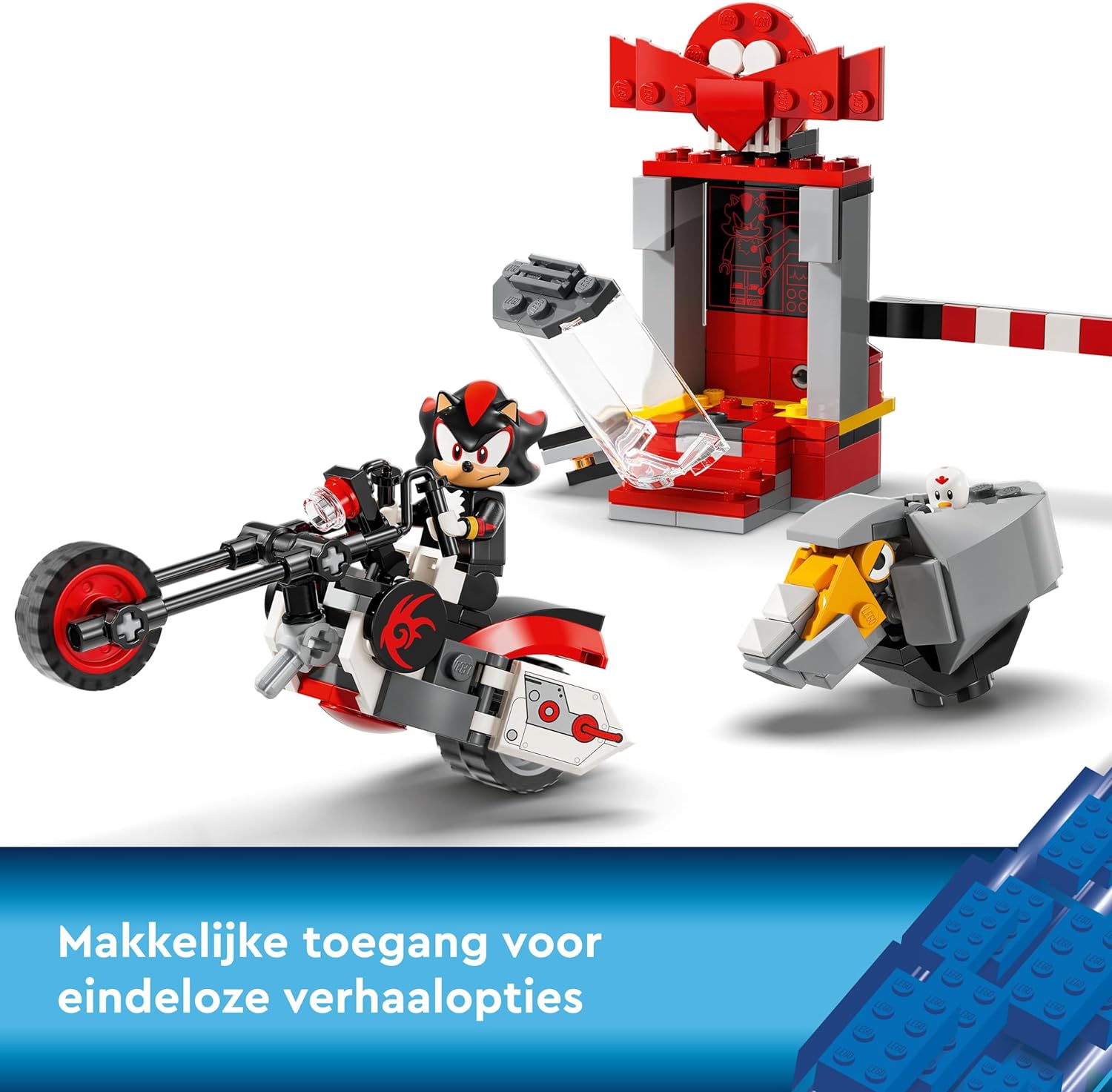 LEGO Sonic the Hedgehog Shadow the Hedgehog Escape, Motorbike Toy for Kids, Boys & Girls aged 8 Plus with Buildable Lab, Badnik Rhinobot & Clucky Video Game Character Figures, Gifts for Gamers 76995