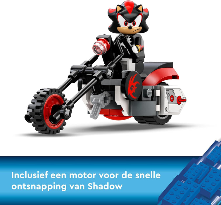 LEGO Sonic the Hedgehog Shadow the Hedgehog Escape, Motorbike Toy for Kids, Boys & Girls aged 8 Plus with Buildable Lab, Badnik Rhinobot & Clucky Video Game Character Figures, Gifts for Gamers 76995