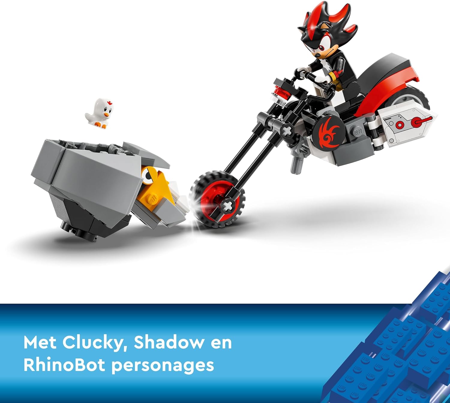 LEGO Sonic the Hedgehog Shadow the Hedgehog Escape, Motorbike Toy for Kids, Boys & Girls aged 8 Plus with Buildable Lab, Badnik Rhinobot & Clucky Video Game Character Figures, Gifts for Gamers 76995