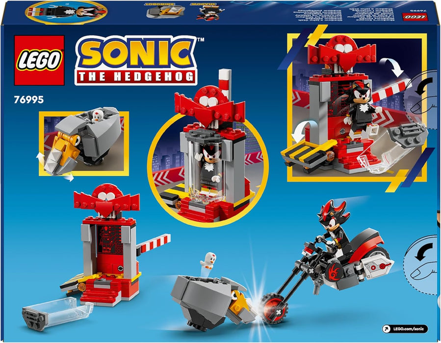 LEGO Sonic the Hedgehog Shadow the Hedgehog Escape, Motorbike Toy for Kids, Boys & Girls aged 8 Plus with Buildable Lab, Badnik Rhinobot & Clucky Video Game Character Figures, Gifts for Gamers 76995