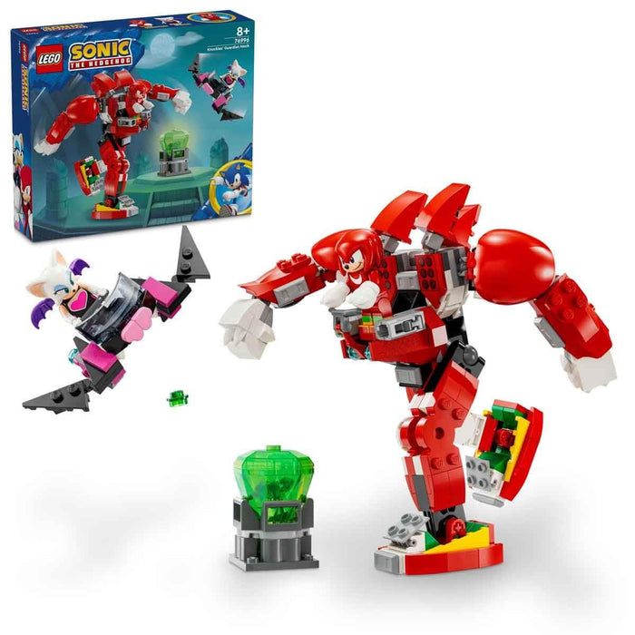 LEGO Sonic the Hedgehog Knuckles’ Guardian Mech, Action Figure Toy for Kids Boys & Girls with Video Game Character Figures Incl. Knuckles and Rouge the Bat, Plus a Master Emerald, Fun Gift Idea 76996