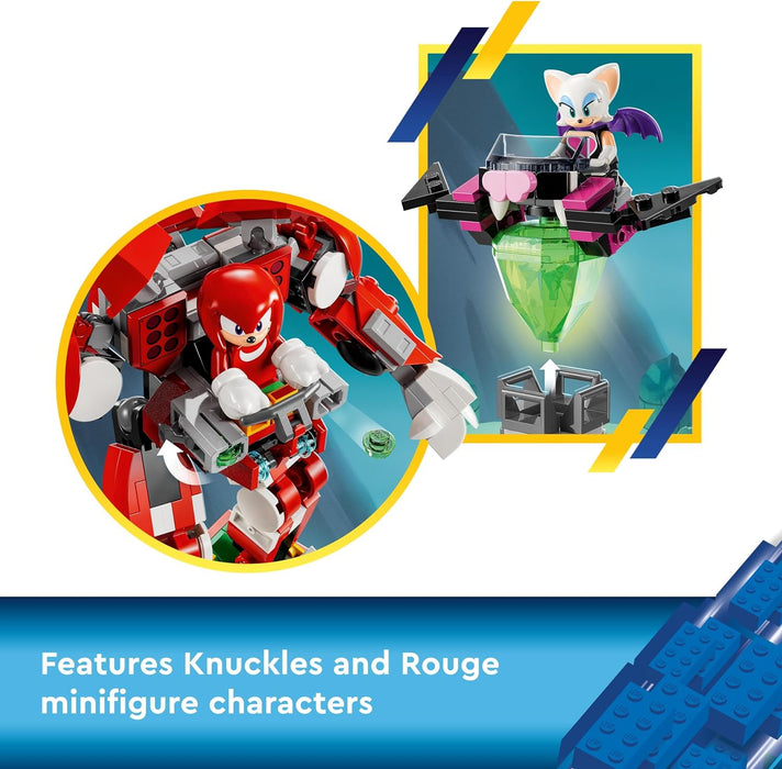 LEGO Sonic the Hedgehog Knuckles’ Guardian Mech, Action Figure Toy for Kids Boys & Girls with Video Game Character Figures Incl. Knuckles and Rouge the Bat, Plus a Master Emerald, Fun Gift Idea 76996