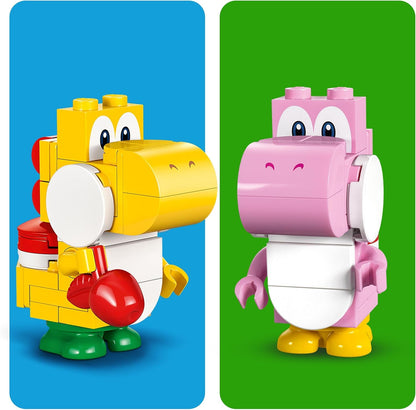 LEGO Super Mario Yoshis’ Egg-cellent Forest Expansion Set, Collectible Role-Play Toy for 6 Plus Year Old Boys, Girls & Kids with 2 Brick-Built Yoshi Character figures, Small Gifts for Gamers 71428