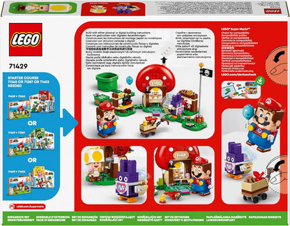 LEGO Super Mario Nabbit at Toad’s Shop Expansion Set, Collectible Toy for 6 Plus Year Old Boys, Girls & Kids, Creative Play with 2 Character figures Incl. Yellow Toad, Small Gift for Gamers 71429 TOY__PLAYSET