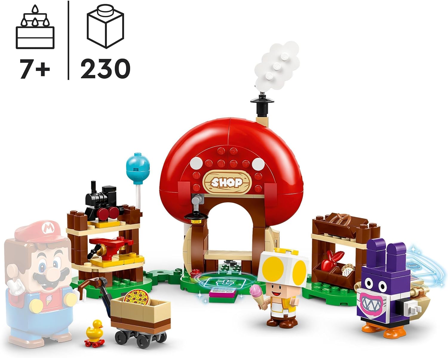 LEGO Super Mario Nabbit at Toad’s Shop Expansion Set, Collectible Toy for 6 Plus Year Old Boys, Girls & Kids, Creative Play with 2 Character figures Incl. Yellow Toad, Small Gift for Gamers 71429 TOY__PLAYSET