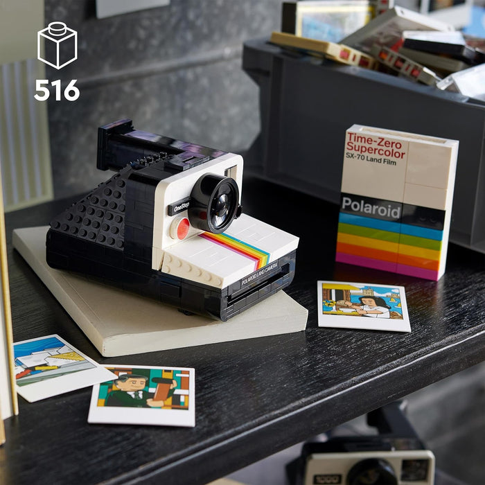 LEGO Ideas Polaroid OneStep SX-70 Camera Set for Adults, Collectible Vintage Model Kit to Build with Authentic Details, Creative Father's Day Treat, Photography Gifts for Men, Women, Him & Her 21345
