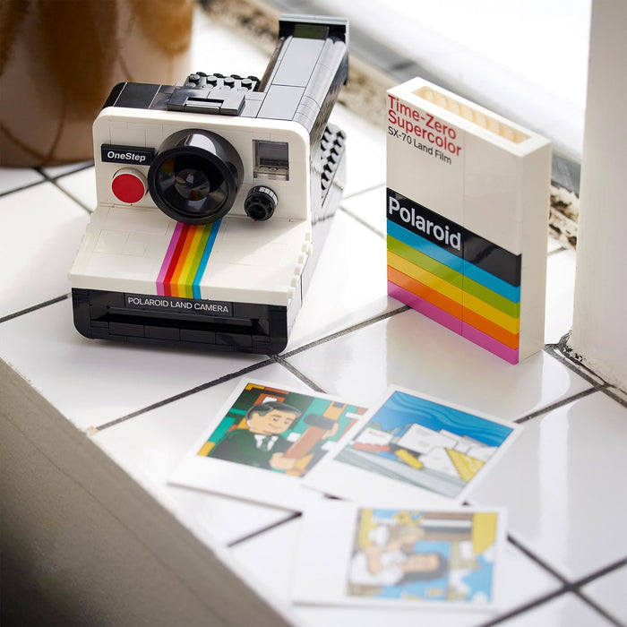LEGO Ideas Polaroid OneStep SX-70 Camera Set for Adults, Collectible Vintage Model Kit to Build with Authentic Details, Creative Father's Day Treat, Photography Gifts for Men, Women, Him & Her 21345