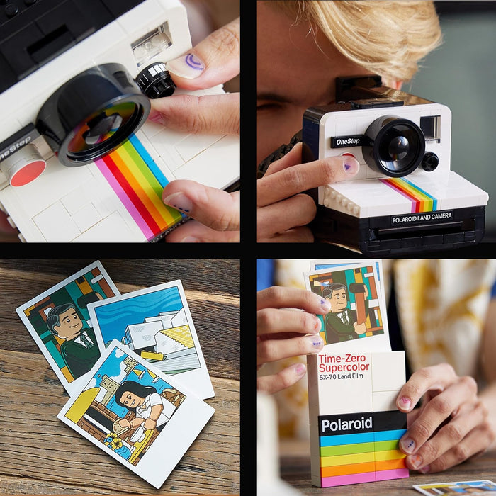 LEGO Ideas Polaroid OneStep SX-70 Camera Set for Adults, Collectible Vintage Model Kit to Build with Authentic Details, Creative Father's Day Treat, Photography Gifts for Men, Women, Him & Her 21345
