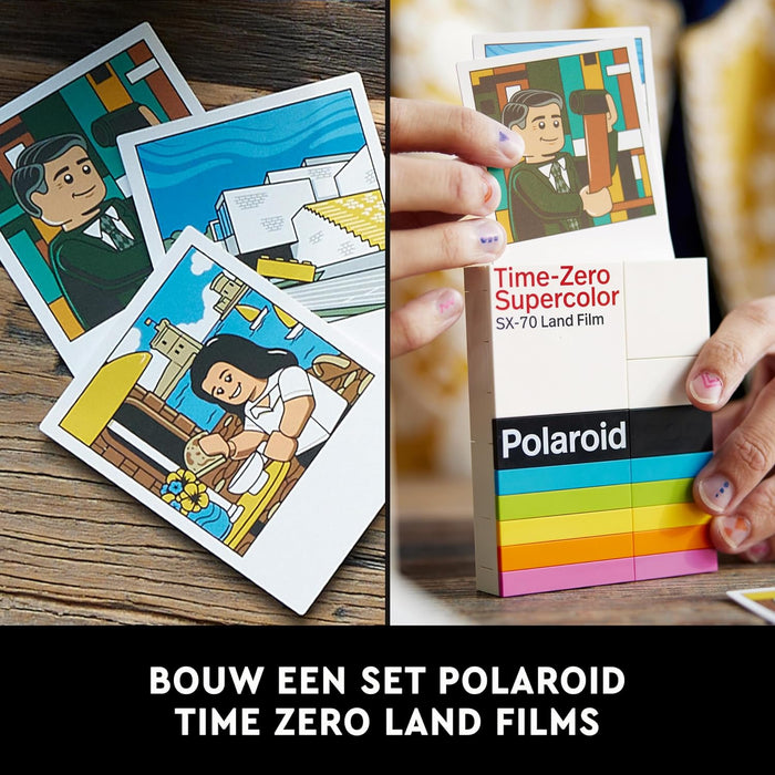 LEGO Ideas Polaroid OneStep SX-70 Camera Set for Adults, Collectible Vintage Model Kit to Build with Authentic Details, Creative Father's Day Treat, Photography Gifts for Men, Women, Him & Her 21345