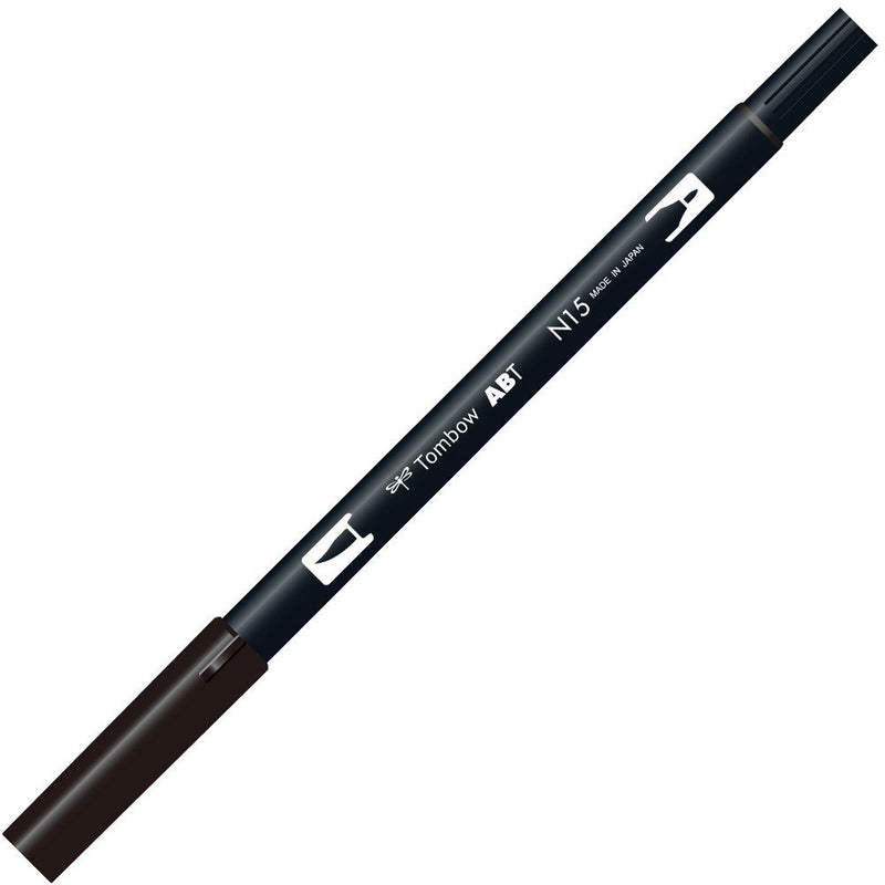 Tombow ABT Dual Brush Pen - Black (Pack of 6