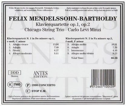 Mendelssohn: Piano Quartets 1 & 2