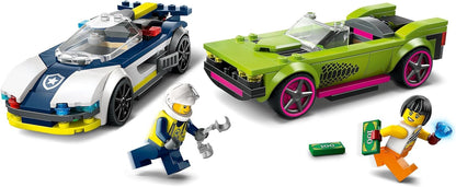 LEGO City Police Car and Muscle Car Chase, Racing Vehicle Toys for 6 Plus Year Old Boys & Girls, Fun Gift for Kids Who Love Pretend Play, Includes Officer and Crook Minifigures 60415