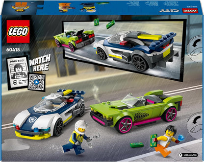 LEGO City Police Car and Muscle Car Chase, Racing Vehicle Toys for 6 Plus Year Old Boys & Girls, Fun Gift for Kids Who Love Pretend Play, Includes Officer and Crook Minifigures 60415