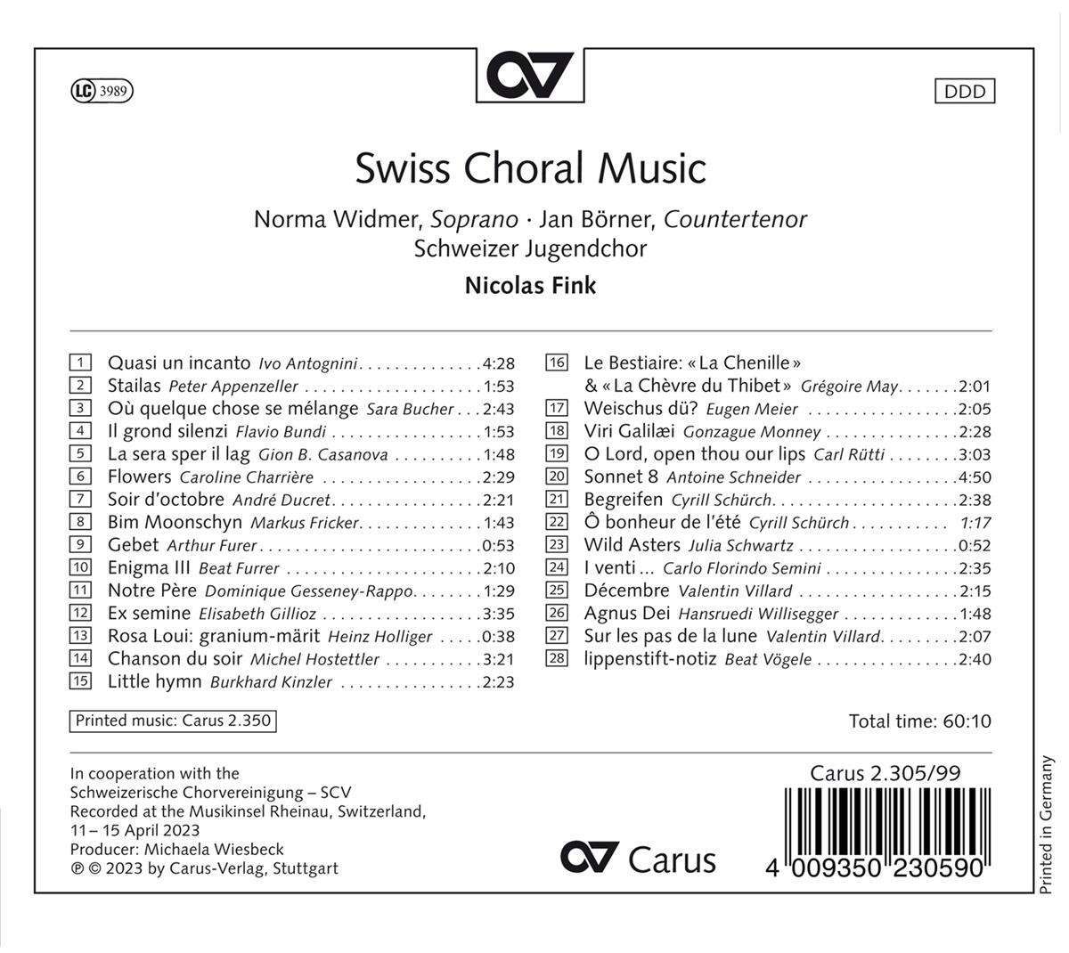 Swiss Choral Music