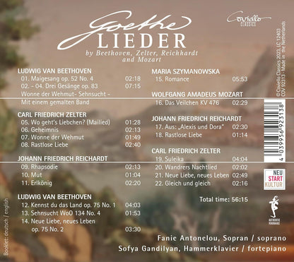 Goethe Lieder By Beethoven, Zelter, Reichhardt and Mozart