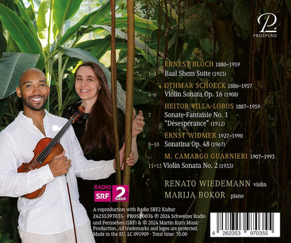 Renato Wiedemann/Marija Bokor: Roots: 20th Century Violin Sonatas from Brazil and Switzerland