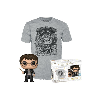 Funko POP! & Tee: HP - Harry Potter - Beflockt - T-Shirt - Kleidung Mit Vinyl-Sammelfigur - Geschenkidee - Spielzeug Und Kurzärmeliges Top Für Erwachsene Männer Und Frauen - Offizielle Handelswaren