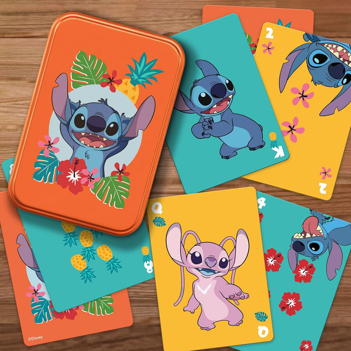 Paladone Stitch Playing Cards in Collectible Storage Tin, Standard Deck of 54 Cards, Licensed Disney Game & Lilo and Stitch Merchandise