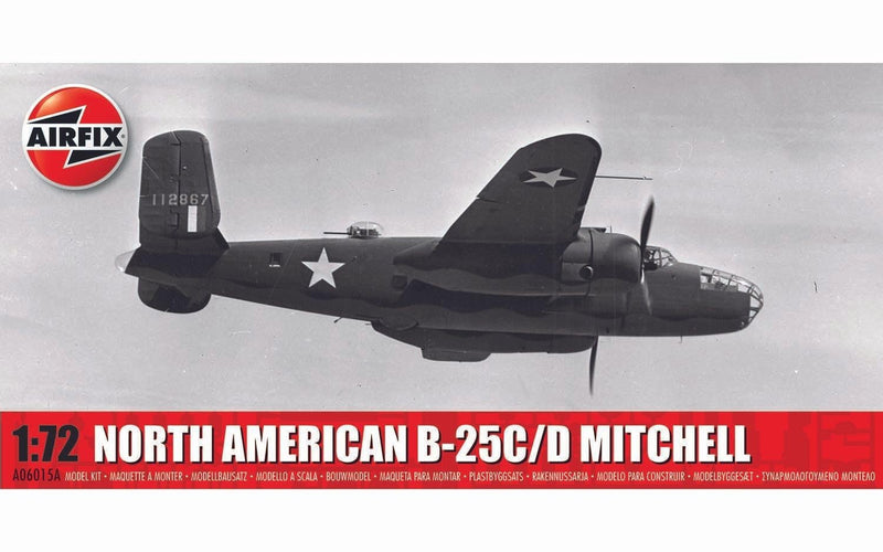 Airfix A06015A North American B-25C/D Mitchell Military Aircraft U.S.A.A.F. Model Making kit, Multicolour