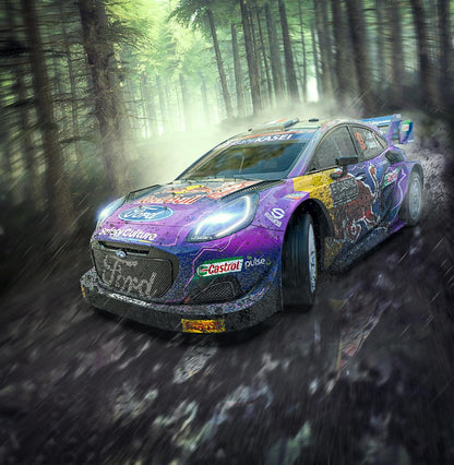 Scalextric Cars - C4448 Ford Puma WRC – Sebastien Loeb - Toy Slot Car for use Race Tracks or Set - Small Kids Gift Ideas for Boy/Girl Ages 5 Accessories, Purple