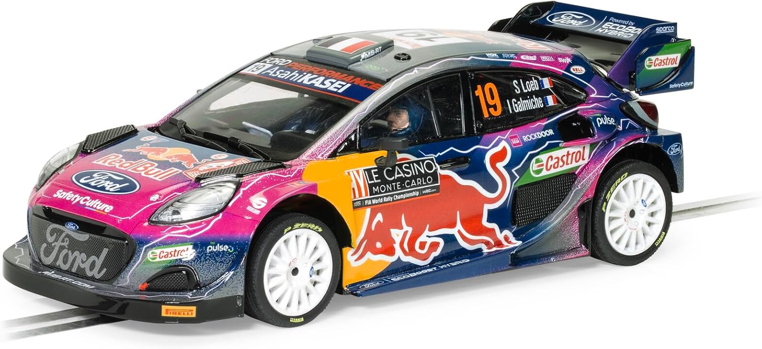 Scalextric Cars - C4448 Ford Puma WRC – Sebastien Loeb - Toy Slot Car for use Race Tracks or Set - Small Kids Gift Ideas for Boy/Girl Ages 5 Accessories, Purple
