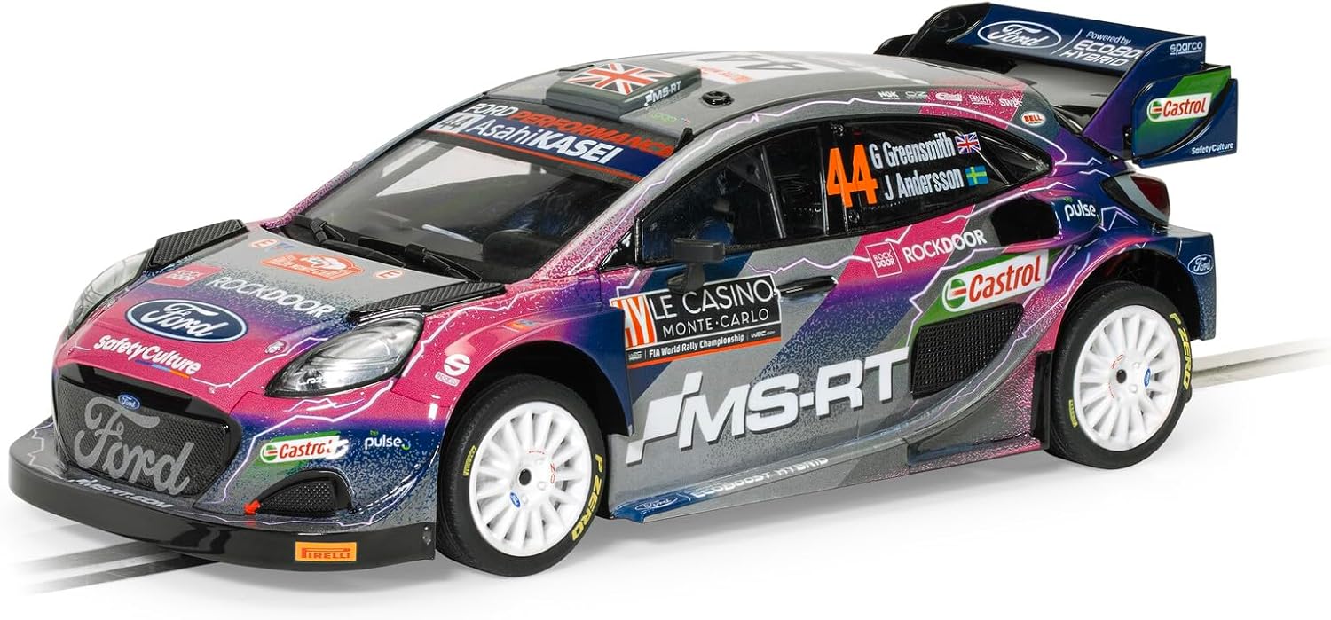 Scalextric Cars - C4449 Ford Puma WRC – Gus Greensmith - Toy Slot Car for use Race Tracks or Set - Small Kids Gift Ideas for Boy/Girl Ages 5 Accessories