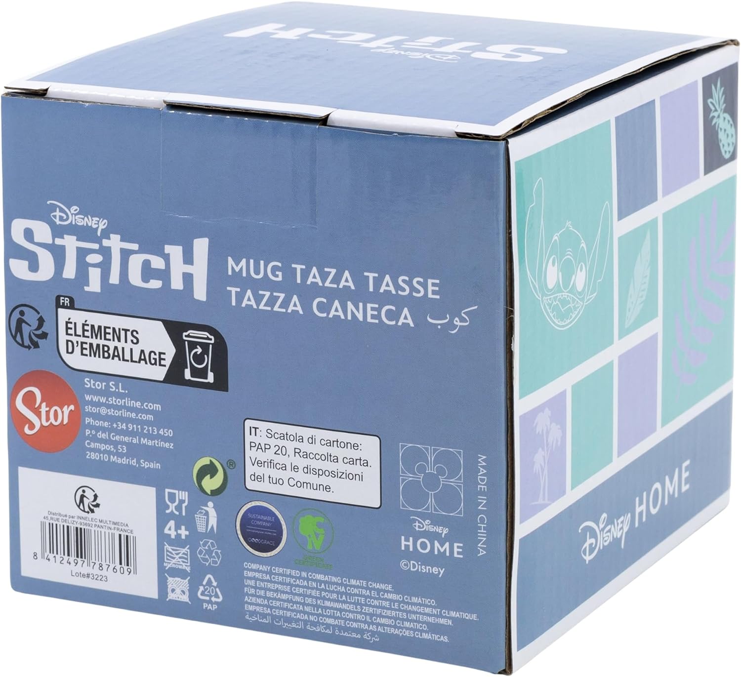 Stor 3D-Keramiktasse XXX ML in Geschenkbox von Stich Pineaple