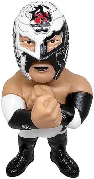 16D Softbi Collection New Japan Pro Wrestling 026 New Japan Pro Wrestling BUSHI (Disfraz Blanco y Negro) figura de acción prepintada de Vinilo Suave sin Escala