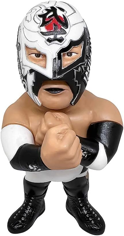 16D Softbi Collection New Japan Pro Wrestling 026 New Japan Pro Wrestling BUSHI (Disfraz Blanco y Negro) figura de acción prepintada de Vinilo Suave sin Escala