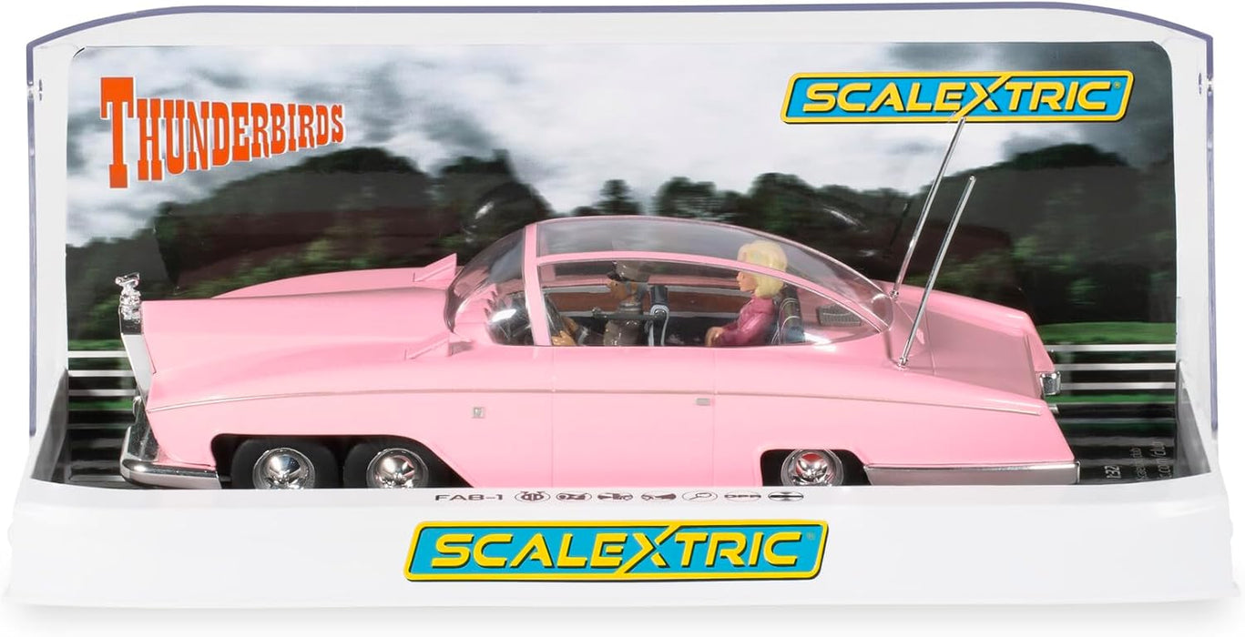 Scalextric Cars - C4479 Thunderbirds FAB-1 - Toy Slot Car for use Race Tracks or Set - Small Kids Gift Ideas for Boy/Girl Ages 5 Accessories, Pink