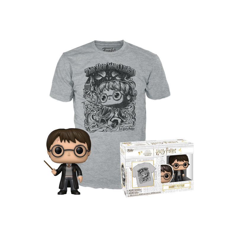 Funko POP! & Tee: HP - Harry Potter - Beflockt - T-Shirt - Kleidung Mit Vinyl-Sammelfigur - Geschenkidee - Spielzeug Und Kurzärmeliges Top Für Erwachsene Männer Und Frauen - Offizielle Handelswaren
