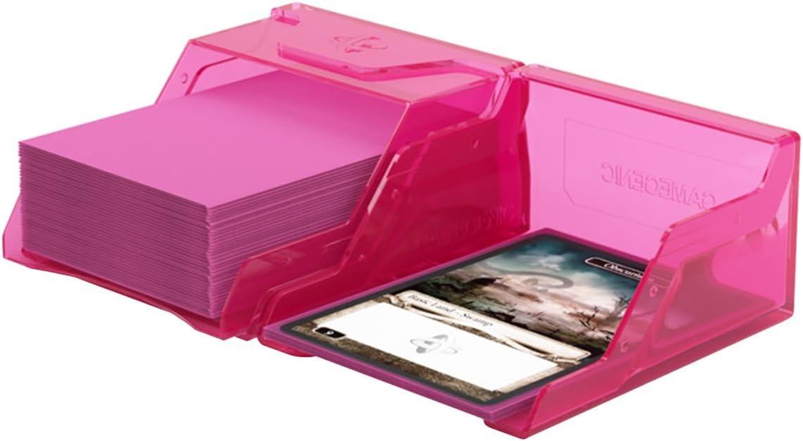 Gamegenic Bastion 50+ XL Deck Box - Compact, Secure, and Perfectly Organized for Your Trading Cards! Safely Protects 50+ Double-Sleeved Cards, White Color, Made