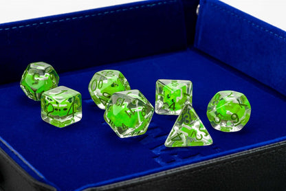 FanRoll by Metallic Dice Games Dragon StormTM Inclusion Resin Dice Set: Green Dragon
