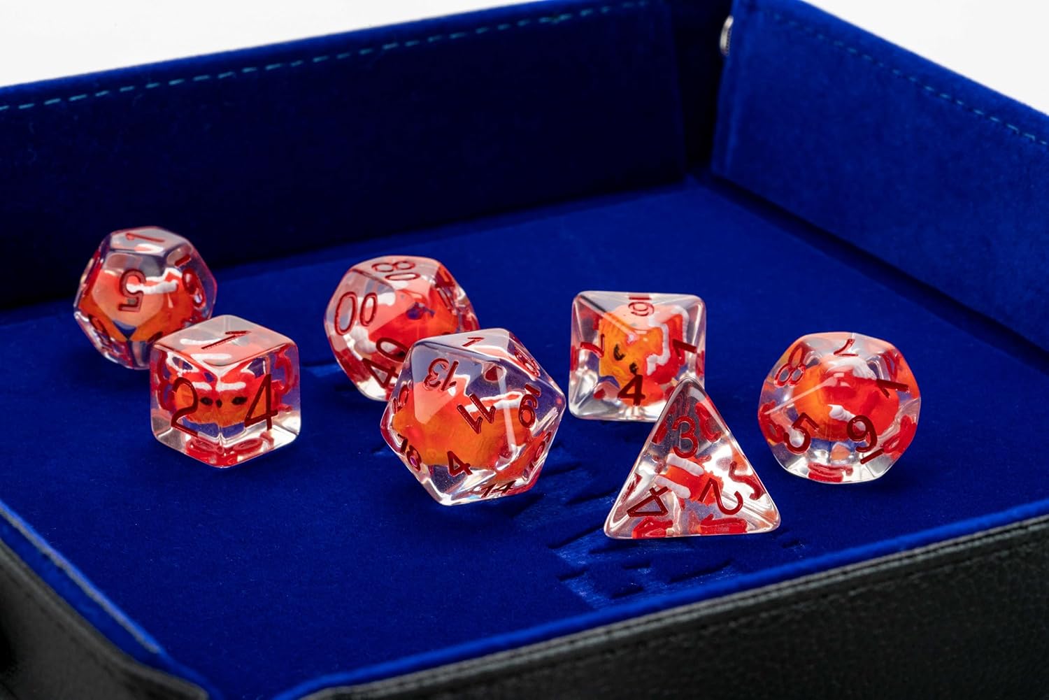 FanRoll by Metallic Dice Games Dragon StormTM Inclusion Resin Dice Set: Red Dragon