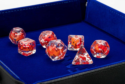 FanRoll by Metallic Dice Games Dragon StormTM Inclusion Resin Dice Set: Red Dragon